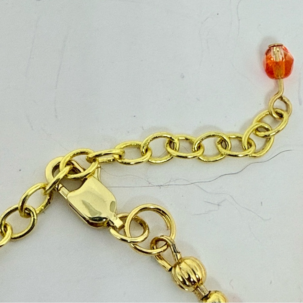 Hand Crafted Candy Corn Bracelet - Orange and Yellow - Picture 8 of 10